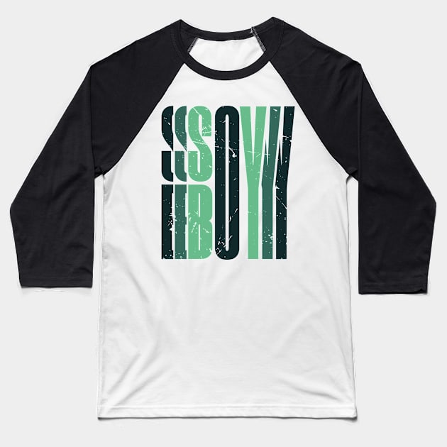 Soy Boy Distressed (v2) Baseball T-Shirt by bluerockproducts